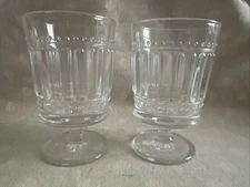Set Of 2 Iced Tea Water Goblets Glasses 5 inch - EXCELLENT