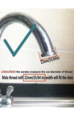 Valvola deviatore rubinetto lavandino/adattatore a tubo doccia bidet con aeratore per acqua calda - Foto 5 di 9
