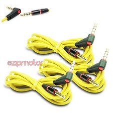 3X 4FT 3.5MM AUX L AUDIO CABLE CORD YELLOW FOR LG OPTIMUS G2 L9 HTC ONE MOTO X G