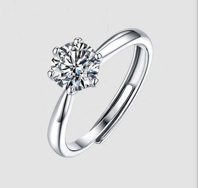 1 Ca Moissanite Engagement Ring GRA approved
