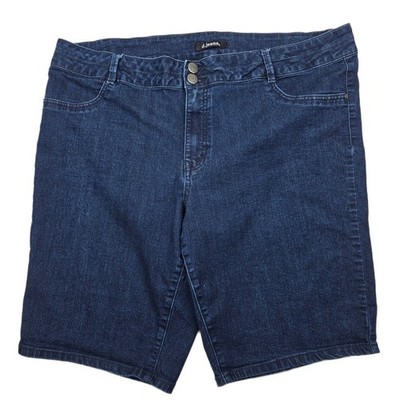 d.jeans Denim Shorts Womens 22W Dark Blue Jean Cotton Stretch Bermuda Shorts