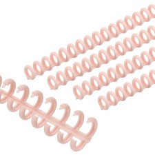 8.5mm 0.3" Spiral Binder Ring,10 Pcs 30 Rings Comb Binding Spines, Light Pink