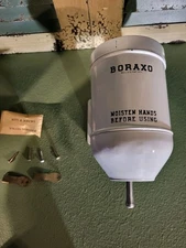 Vintage Boraxo Powdered Soap Dispenser. NOS, MINT W/keys.