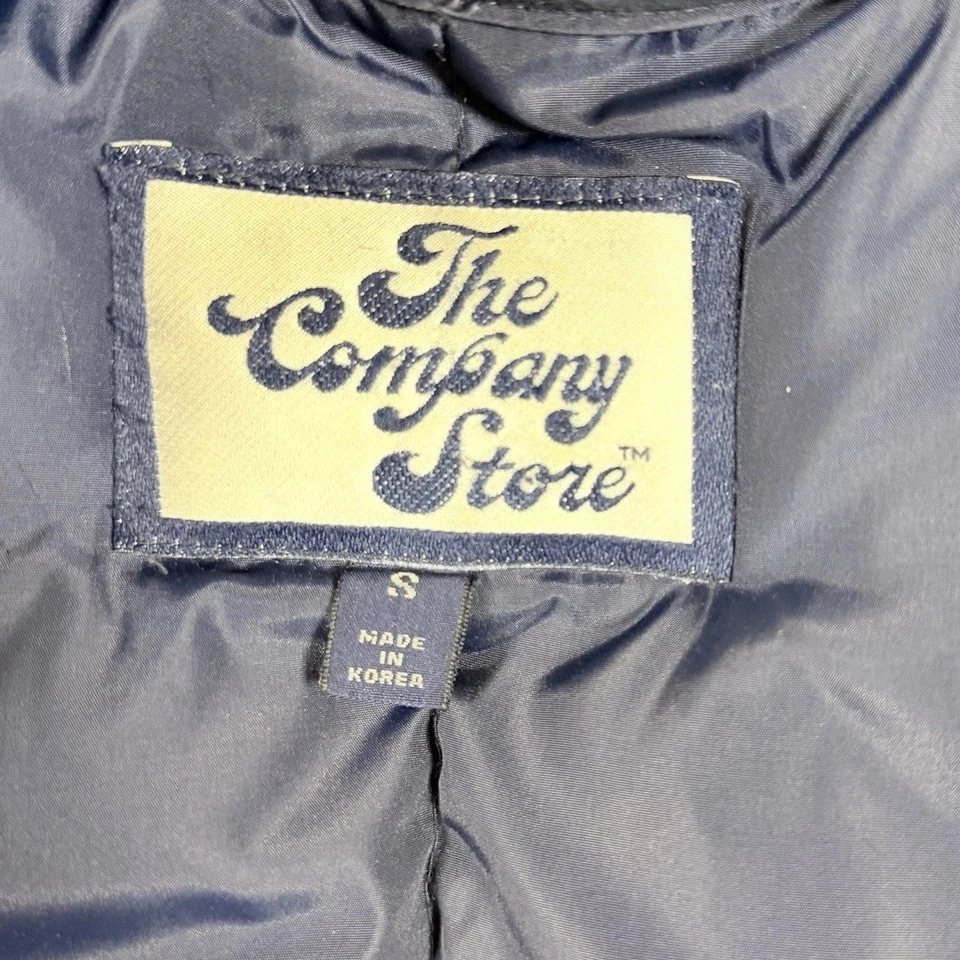 Abrigo largo de plumón/parka de colección The Company Store para mujer talla S capucha cremallera y botón Foto 2 de 4