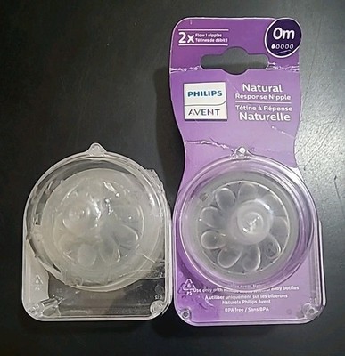 2 Pack Philips AVENT Natural Response Flow Newborn Nipples 0m+  4 Nipples