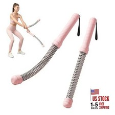 2Pcs Weighted Ropeless Battle Ropes, Heavy Duty Portable Cordless Battle Pink