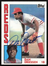 Dan Driessen Signed 1984 Topps Card #585 Cincinnati Reds