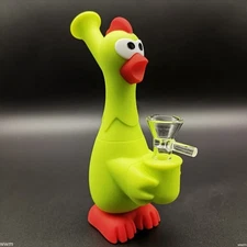 6.9” Funny Screaming Chicken Hookah Shisha Silicone Water Pipe Bong + Bowl US