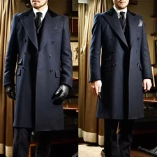 Fashion Woolen Modern Men Coat One Piece Men Blazer Overcoat Jacket Winter Warm