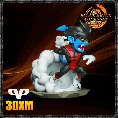 Nightcrawler 3D Print Figurine UNPAINTED from 3DXM Chibi /chi bi/SD Style