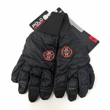 Polo Sport Men  s Extreme Alpine Gloves Sz S/M Black Thermovent Water Repellent