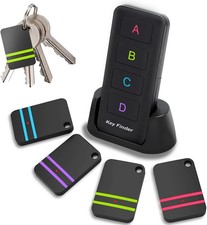 4 Pack RF Key Finder Locator With Beeper 135ft Range 85dB For Keys Remote