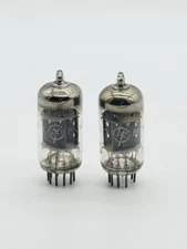 x2 Vintage PAIR HP 12AX7A ECC83 Vacuum Electron Tube Hewlett Packard i4