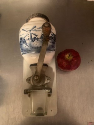 Exceptional Blue & White Coffee Grinder w/ Windmill - EOx jl5