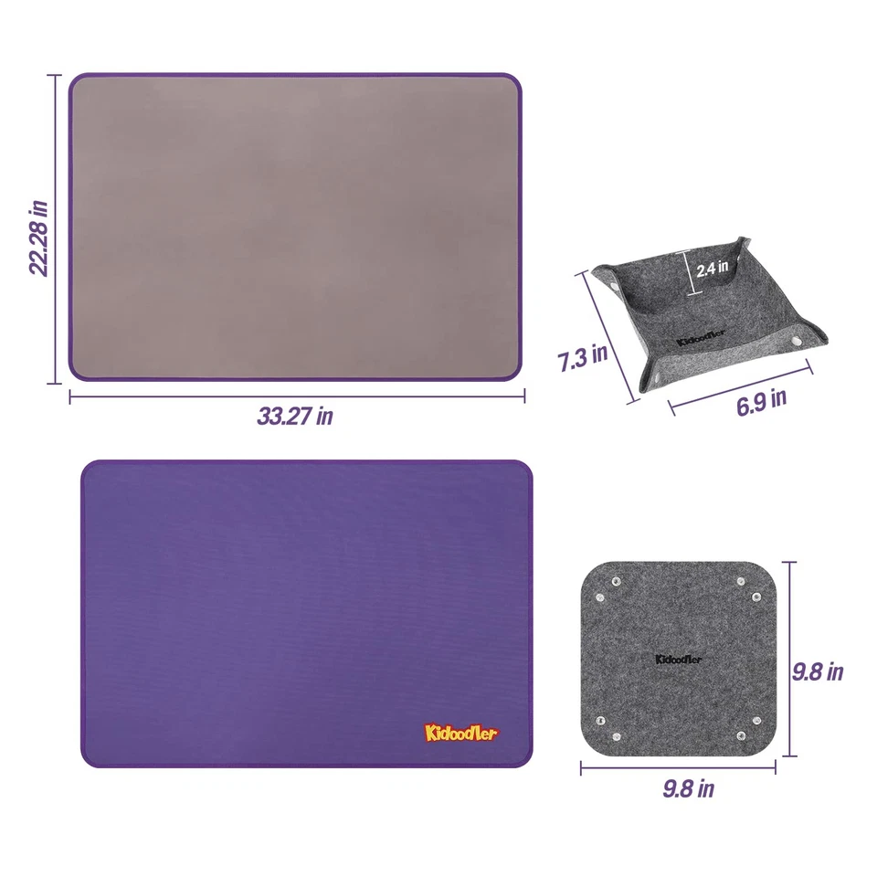 Tablero de rompecabezas Kidoodler con cubierta y bandejas clasificadoras | Puz portátil 33x22... Foto 4 de 4