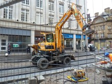 Photo A2 Metro works Manchester New line along Cross Street c2016