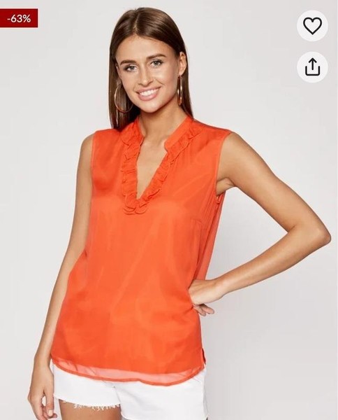Women Liu Jo Shirt Coral Viscose 38 / M / 46