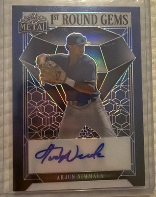 2023 Leaf Metal - 1st Round Gems Arjun Nimmala #1RGAN-1 Black Prismatic /9