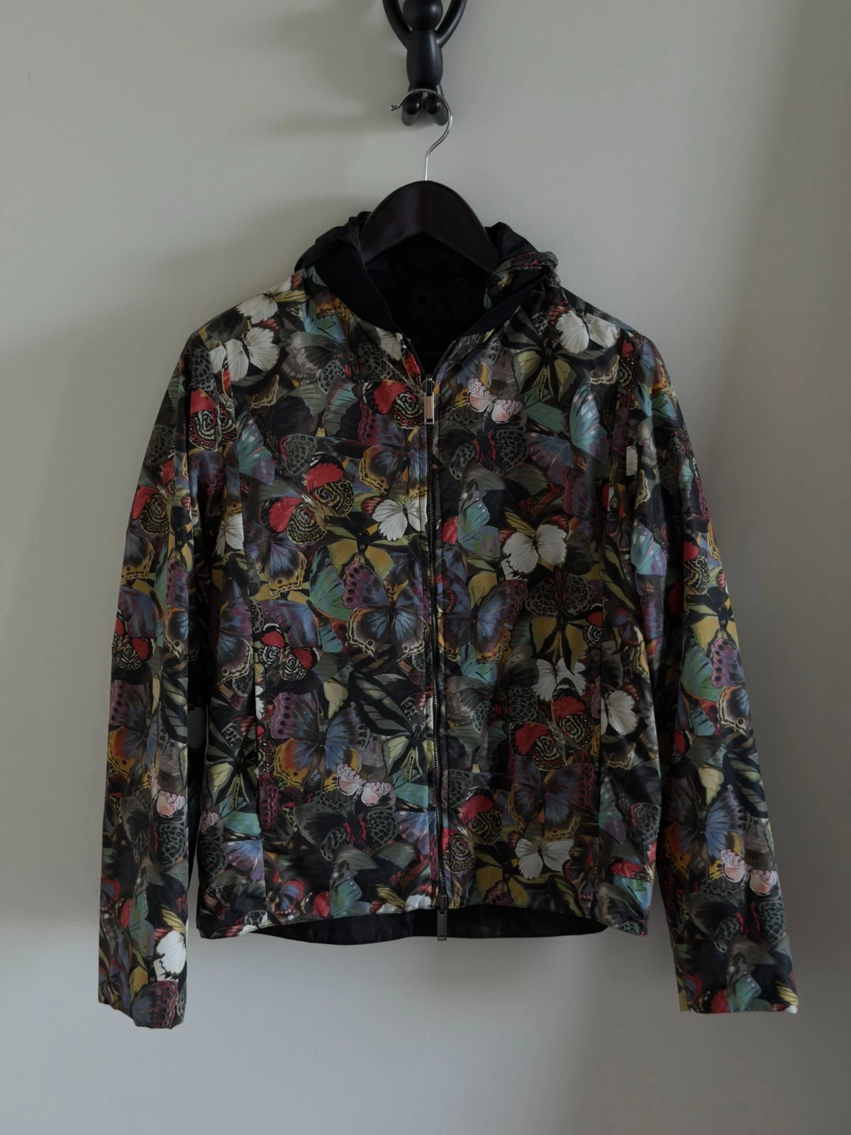 Authentic Valentino "Camubutterfly" Print Reversible Jacket Sz US46 New - product detail image 7