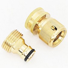 Garden Hose Quick Connector Brass Kit for Watering Devices and RV Systems