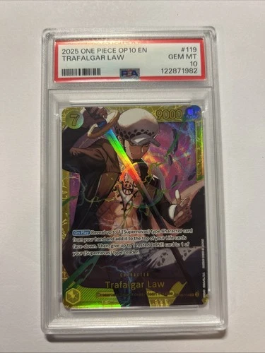 2025 One Peice Tcg Op10-119 SEC Trafalgar Law PSA 10