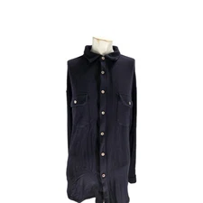 Bleusalt Men's Shirt 5 Navy Blue Lensing Modal Soft Button Down