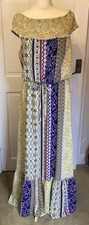 Bailey Blue Maxi Off The Shoulder Elasticated Waist Summer Dress - Sz L 12/14