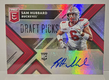 2018 Panini Elite Draft Picks Sam Hubbard Rookie Autograph Auto Card Buckeyes