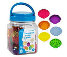 edxeducation  Tactile Shells - Transparent Sensory Toy Set - 72 Pieces