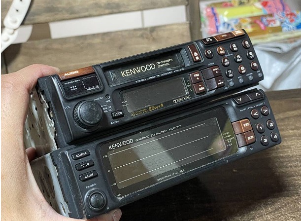Kenwood KRC-919 KGC-717 Cassette Equalizer Deck Player Set Working