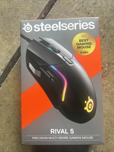 STEELSERIES Rival 5 RGB Optical Gaming Mouse Black New & Sealed