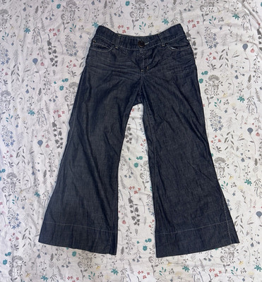 Level 99 Women's Blue Denim Flared Jeans Size 0 Solid 5-Pocket Button Zip