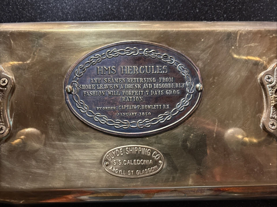 Mcm? Antiguo perchero de porcelana Hms Hercules (1850) náutico Clyde SS Caledonia Foto 2 de 4