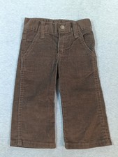 VTG Wrangler Kids Corduroy Pants 1T Slim Brown Flared Bootcut Western