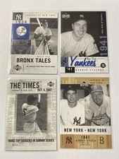 JOE DIMAGGIO yankees LOT (4) dif 2001 UD Legends of NY (B-3)