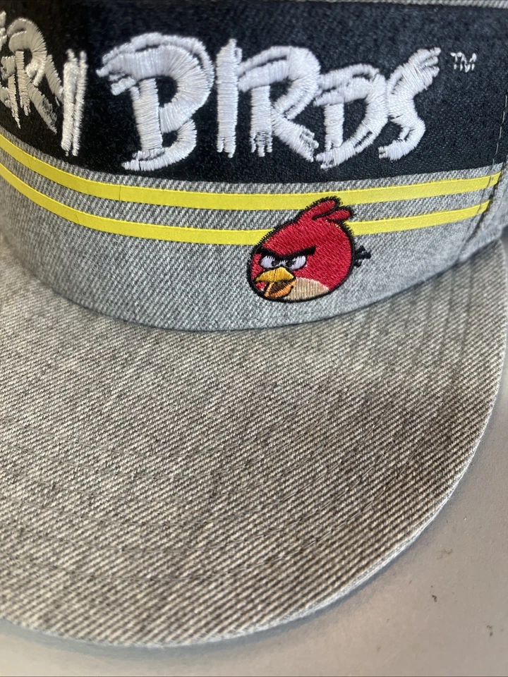 Angry Birds Baseball Cap Hat Gray Adjustable Size - Image 2 of 4