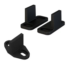 Floor Guide Set for Sliding Door Sets, Black Plastic by Stone Harbor Hardware