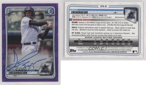 2020 Bowman Chrome Prospects Purple Refractor /250 Jerar Encarnacion Auto