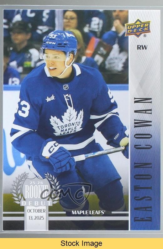 2025-26 Upper Deck UD Rookie Debut Easton Cowan #26 RC READ