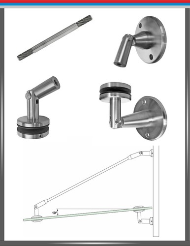 Soporte de toldo de vidrio de acero inoxidable V4A soporte de pared techo de vidrio barra de tracción - Imagen 21 de 28