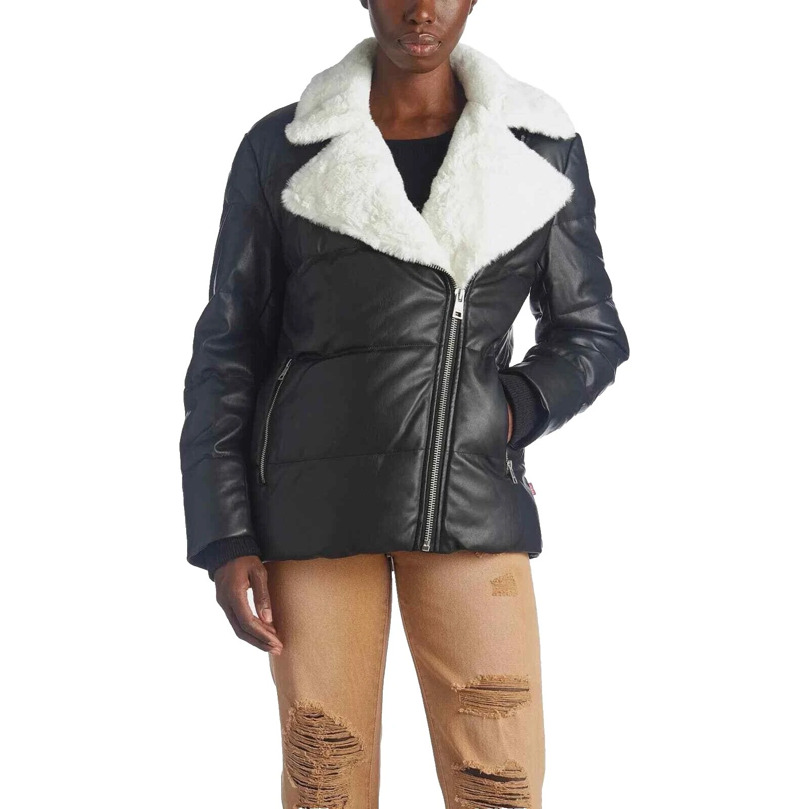 Sólido negro Levi's abrigos, chaquetas y chalecos para Mujeres