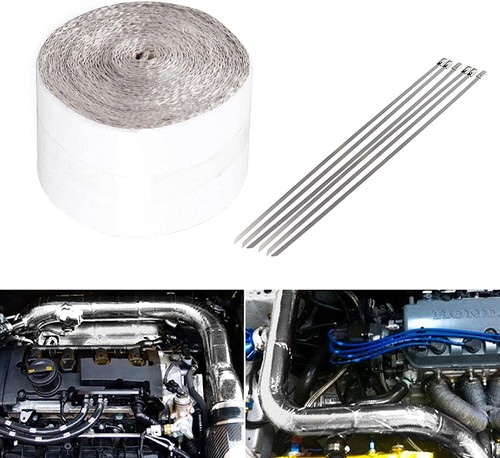 Silver Exhaust Pipe Insulation Thermal Heat Wrap 2"x50' Motorcycle Header - Picture 6 of 10