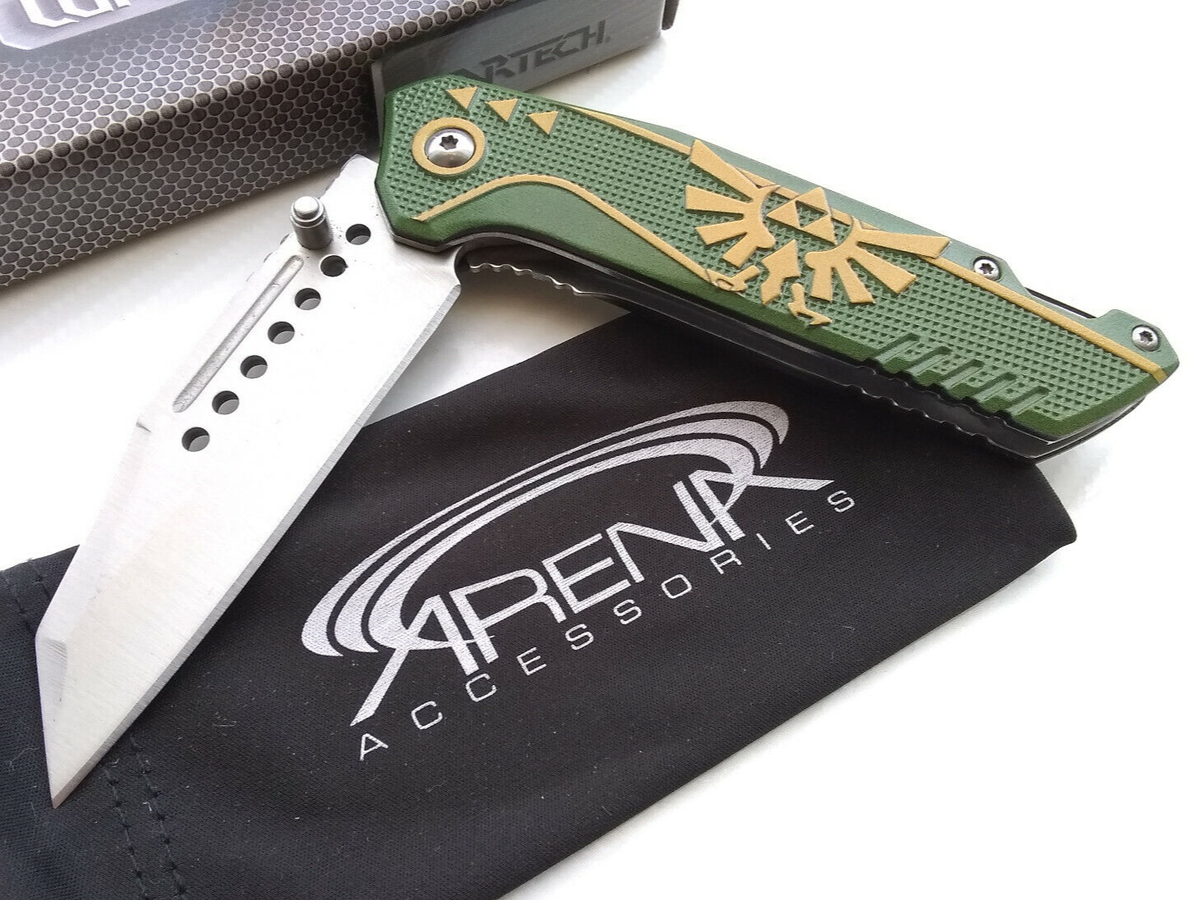 Legend of Zelda Pocket Knife Spring Assisted Tip Up Carry Tanto