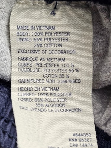 Vintage Oshkosh B'Gosh Little Boys Size 4 Activewear Lined Jogger Pants Blue - Picture 7 of 8
