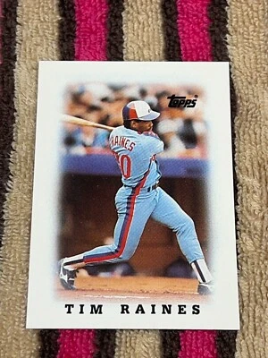 1988 TOPPS MAJOR LEAGUE LEADERS MINIS #57 TIM RAINES EXPOS H.O.F. NMMT BASEBALL! - Photo 1/2