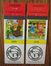 FARM RELATED: 1976 PURPLE PONY CONTROL JAMBOREE (PARIS, ONTARIO) MATCHBOOKS -F8