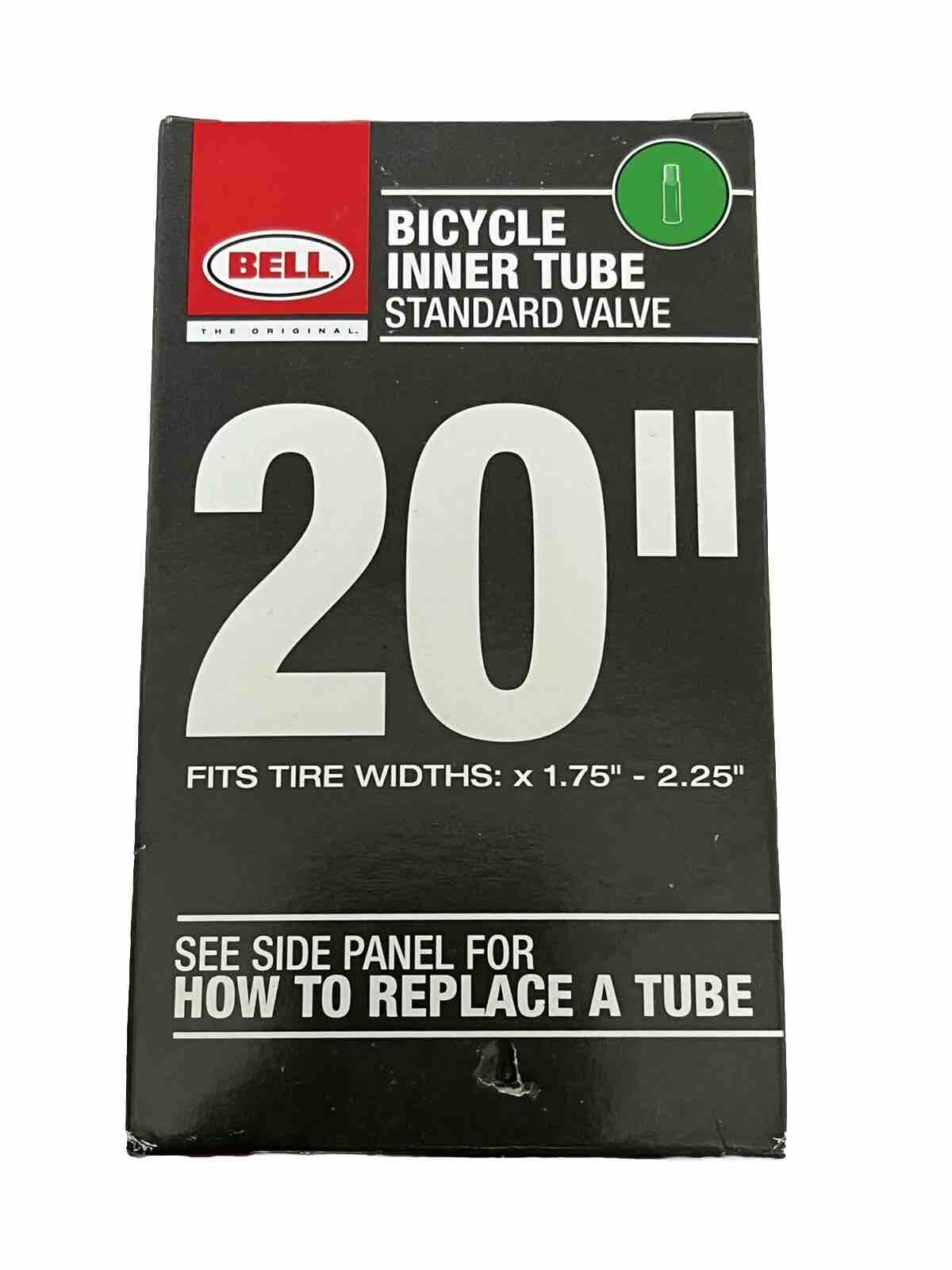 Bell Bicycle Inner Tube 20"" Standard Valve Schrader, Sturdy 1.75"" to 2.25"" Width