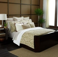 Ralph Lauren Desert Spa Paisley Queen Duvet Queen Bedskirt - Serene Luxury