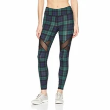 CYNTHIA ROWLEY FITNESS SIGNATURE PLAID LEGGINGS WOMENS SIZE LARGE