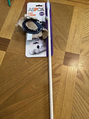 ASPCA CAT WAND INTERACTIVE FUN WAND W/ Blue Denim Crab Catnip Not Included